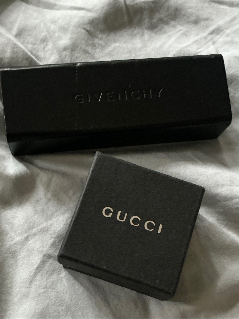 Givenchy Black Eyewear Case with Black Gucci Box